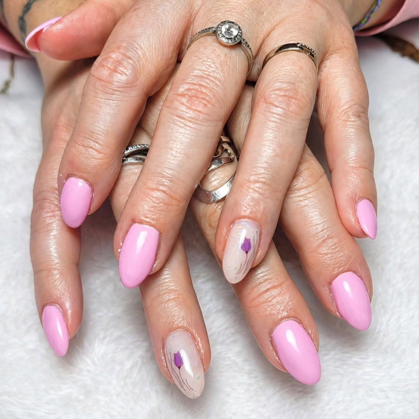 Remplissage gel - Nail art fleurs