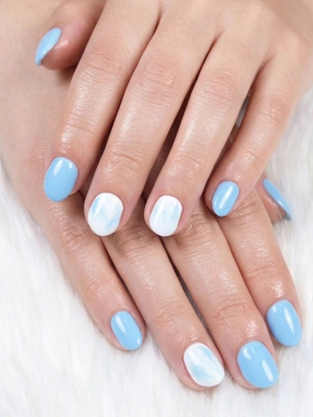 Remplissage gel - Nail art marbré