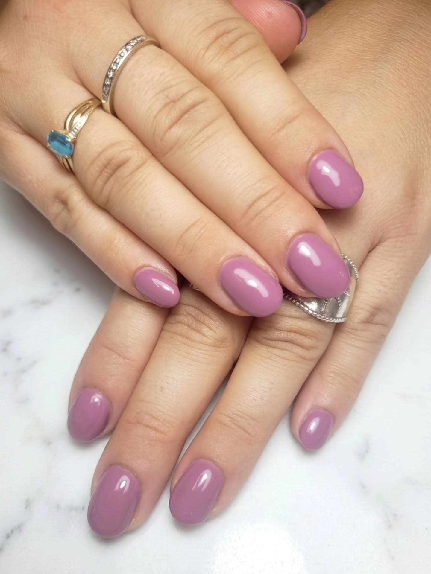 Gainage sur ongles naturels + Couleur